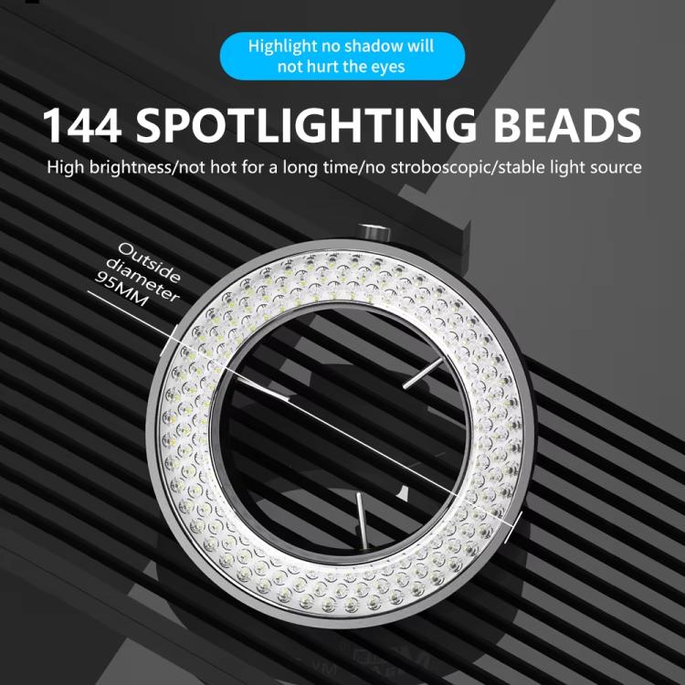 Anello luminoso LED MY-037 a 144 LED per microscopio - immagine 7