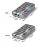 Blueendless Box SSD M.2 NVMe USB4 40 Gbps con ventola RGB