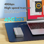 Blueendless Box SSD M.2 NVMe USB4 40 Gbps con ventola RGB