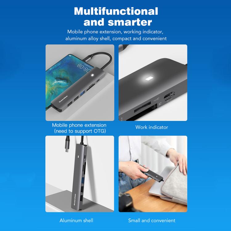 Hub USB-C 7-in-1 HDMI PD USB3.0 USB2.0 SD TF