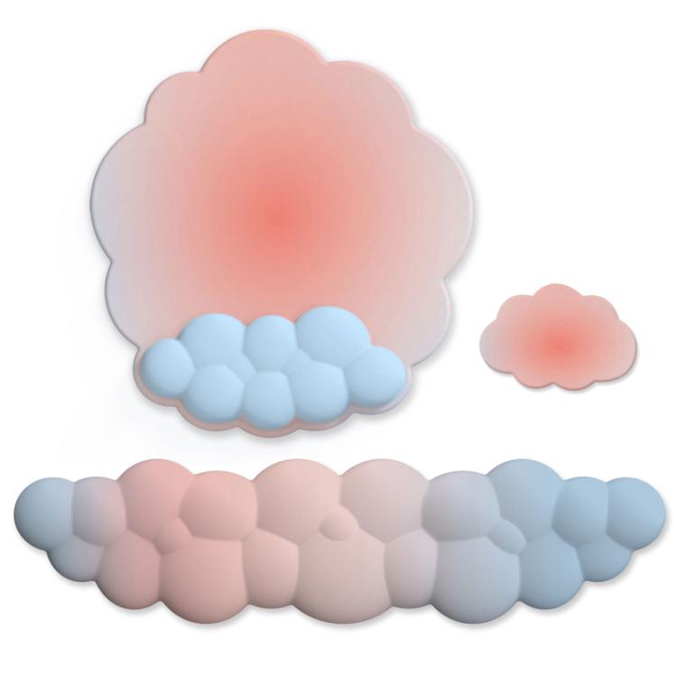 Set 3 pezzi tappetino mouse e tastiera memory foam
