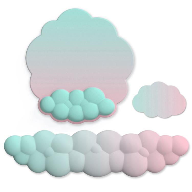 Set 3 pezzi tappetino mouse e tastiera memory foam