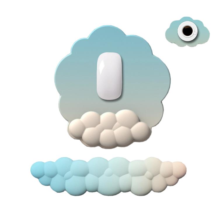 Set 3 pezzi tappetino mouse e tastiera memory foam