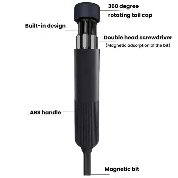 Kit cacciavite di precisione 27 in 1 con punte doppie in acciaio CRV - immagine 4