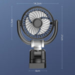 Ventilatore angolare pieghevole a tre vie per auto