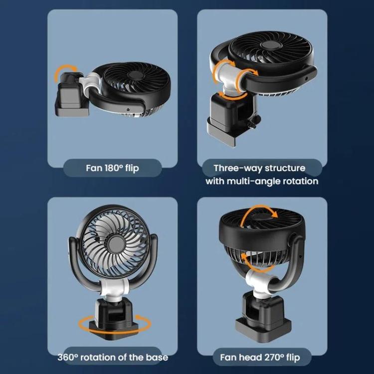Ventilatore angolare pieghevole a tre vie per auto