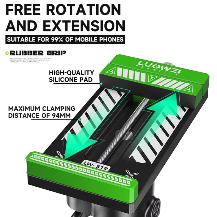 Pinza da tavolo LW-319 per riparazione smartphone, rotante 3D - immagine 4