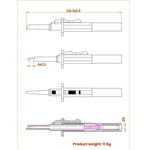 Sonda test con jack banana 4mm per multimetro