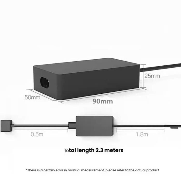 Caricabatterie 65W per Microsoft Surface con porta USB-A
