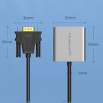 Convertitore VGA a HDMI con audio e alimentazione