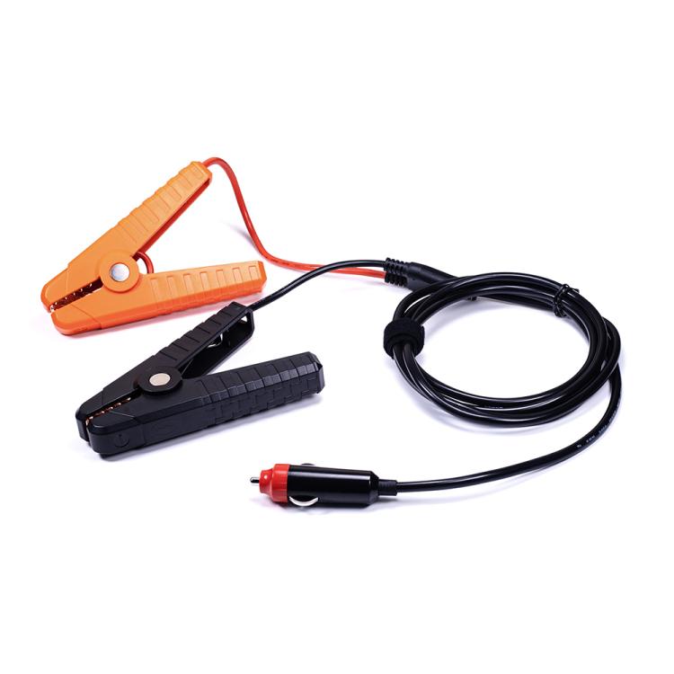 Cavo ricarica batteria auto con clip a coccodrillo 24 cm