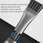 Spazzola corta cilindrica irrigidita per la riparazione di telefoni cellulari e la pulizia di schede madri., 2 In 1 Brush
