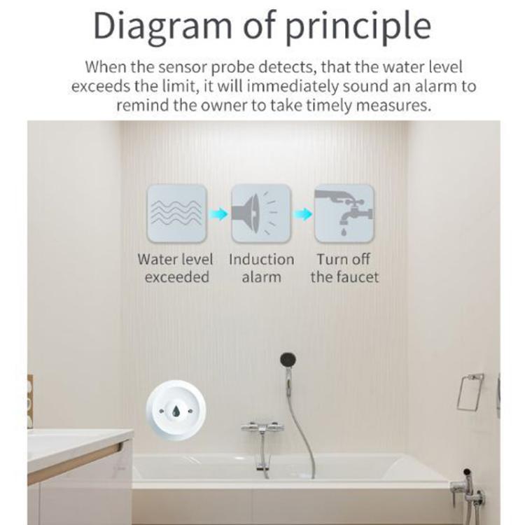 Sensore rilevamento perdite acqua Zigbee compatibile Home Assista