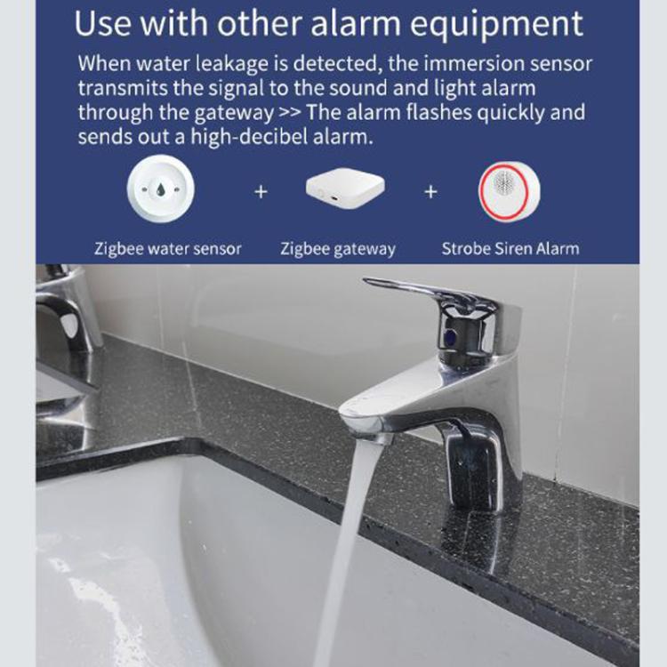 Sensore rilevamento perdite acqua Zigbee compatibile Home Assista