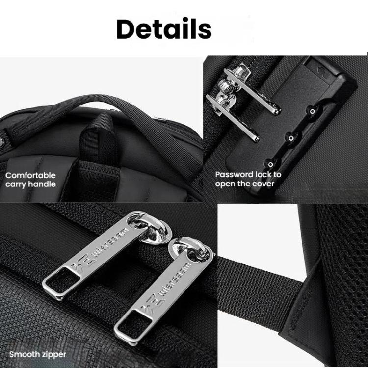 Zaino Business Impermeabile con Porta USB e Lucchetto