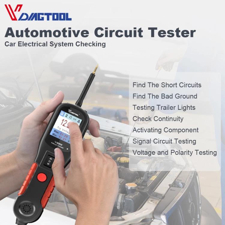 Tester per circuiti auto VDIAGTOOL 6-42V con display TFT