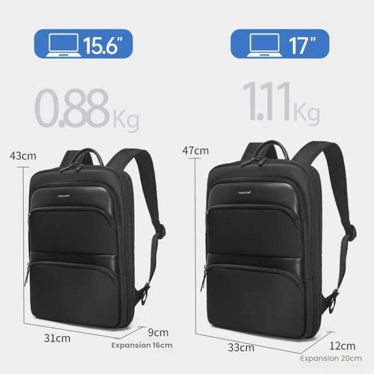 Zaino espandibile impermeabile per laptop 15,6" e 17" Tigernu
