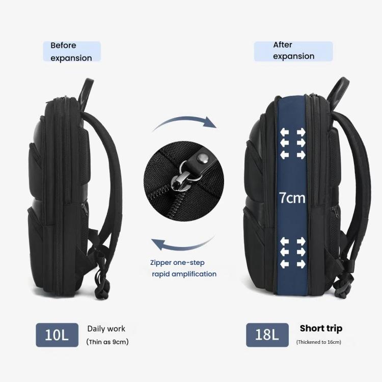 Zaino espandibile impermeabile per laptop 15,6" e 17" Tigernu