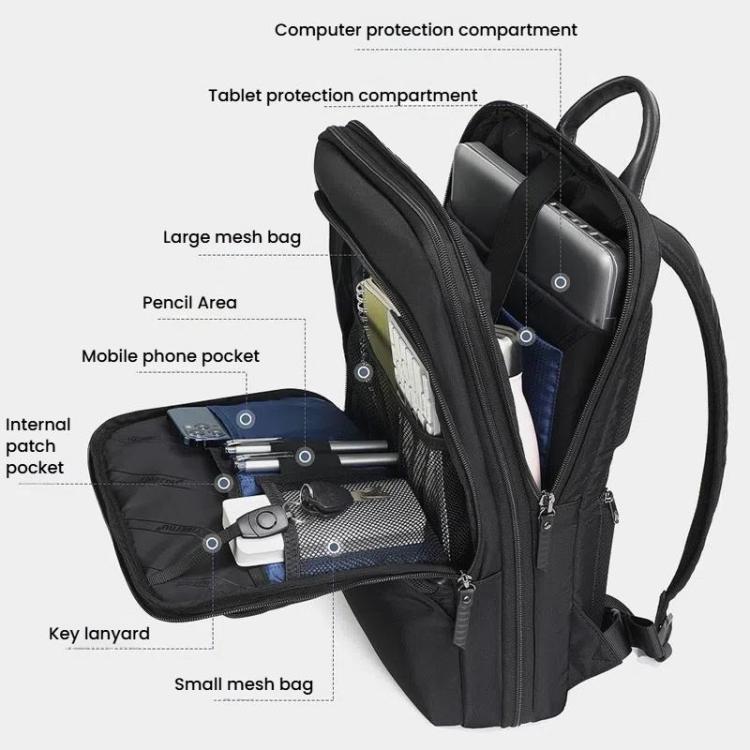 Zaino espandibile impermeabile per laptop 15,6" e 17" Tigernu
