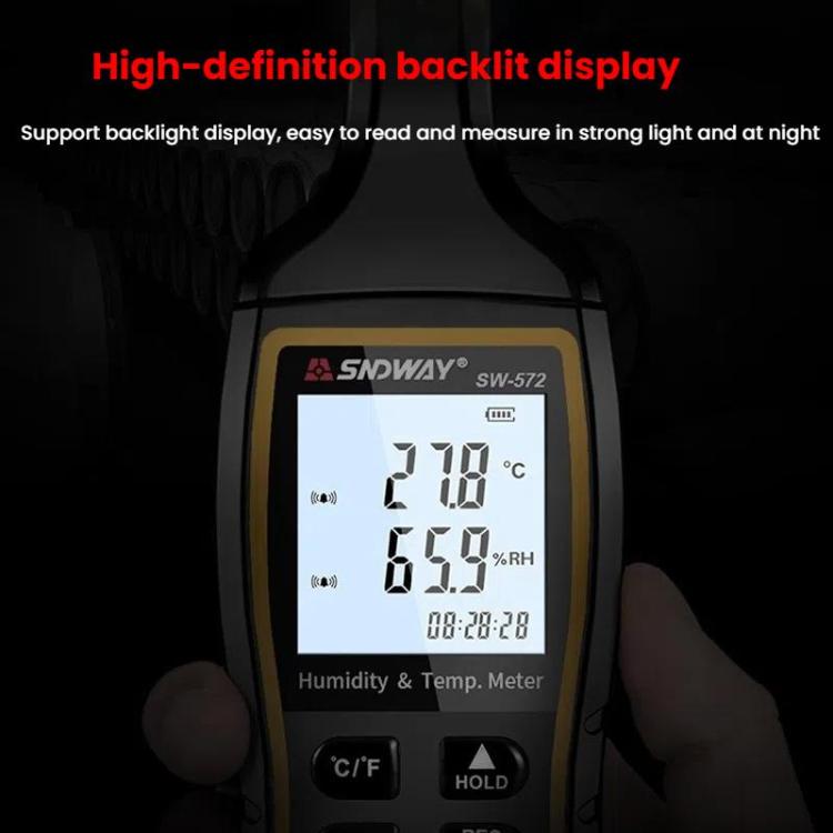 Misuratore digitale di temperatura e umidità SW-572 portatile - immagine 9