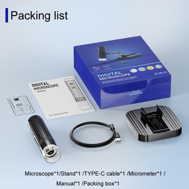 Microscopio digitale wireless portatile 50X-1000X con 8 LED - immagine 13