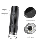 Microscopio digitale wireless portatile 50X-1000X con 8 LED - immagine 5