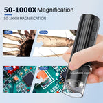 Microscopio digitale wireless portatile 50X-1000X con 8 LED - immagine 9