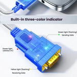 Adattatore USB 2.0 a RS232 con doppio chip e LED