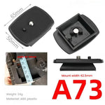 Piastra a sgancio rapido da 42,5 mm per treppiede e adattatore per smartphone/fotocamera DSLR