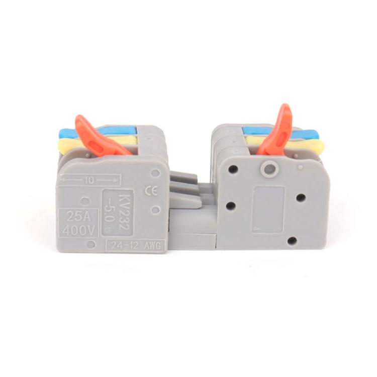 Morsettiera a pressione KV232, 3 ingressi e 3 uscite, 25 A 400 V - immagine 4