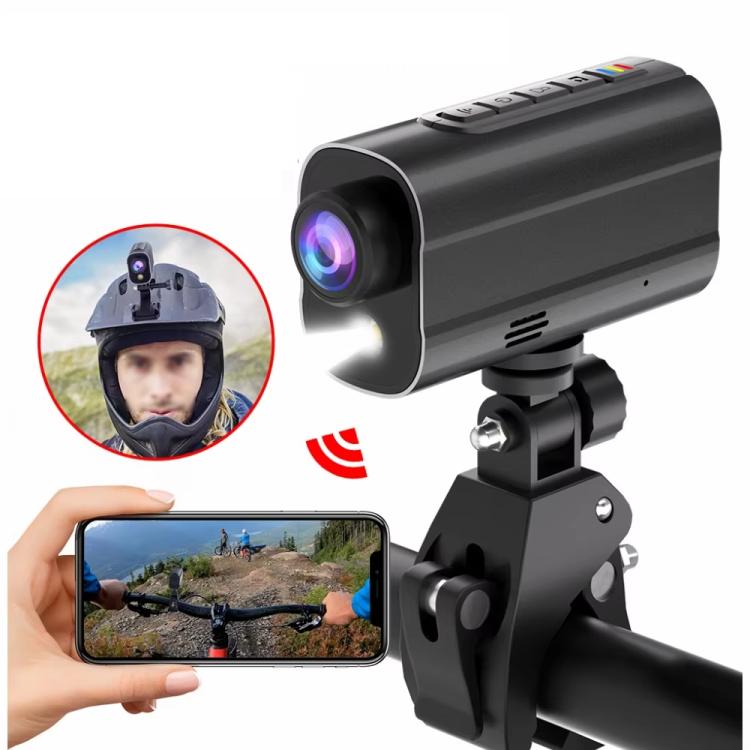 Videocamera d’azione 5K WiFi con EIS e luce LED per ciclismo