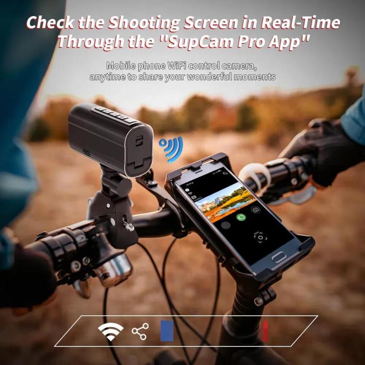 Videocamera d’azione 5K WiFi con EIS e luce LED per ciclismo - immagine 5