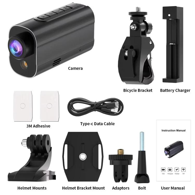 Videocamera d’azione 5K WiFi con EIS e luce LED per ciclismo - immagine 9