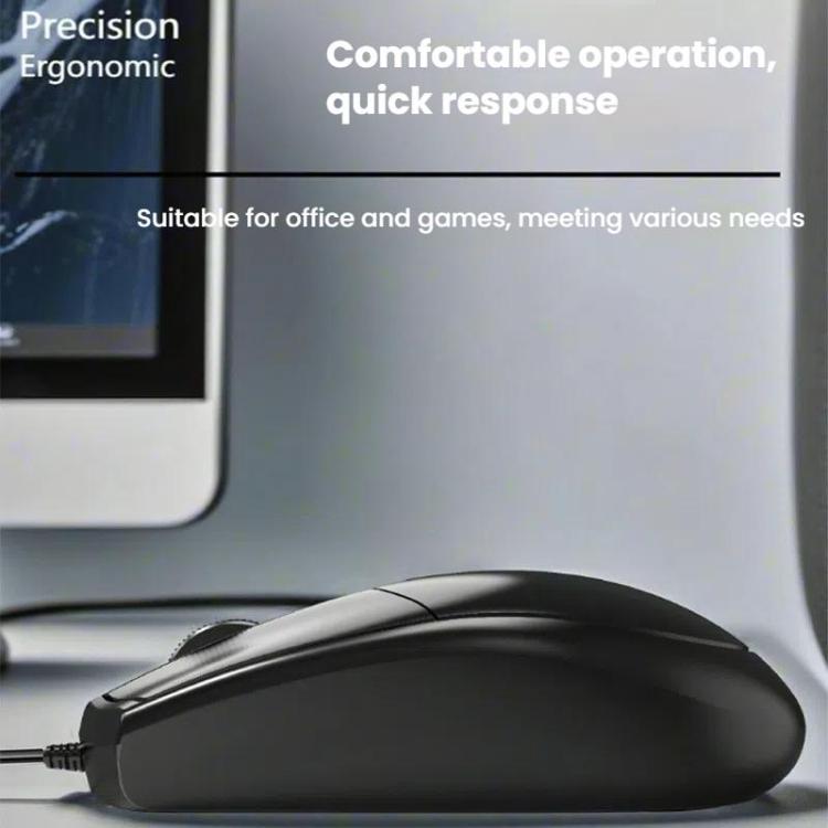 Mouse ottico cablato USB 1200 dpi con cavo 1,5 m