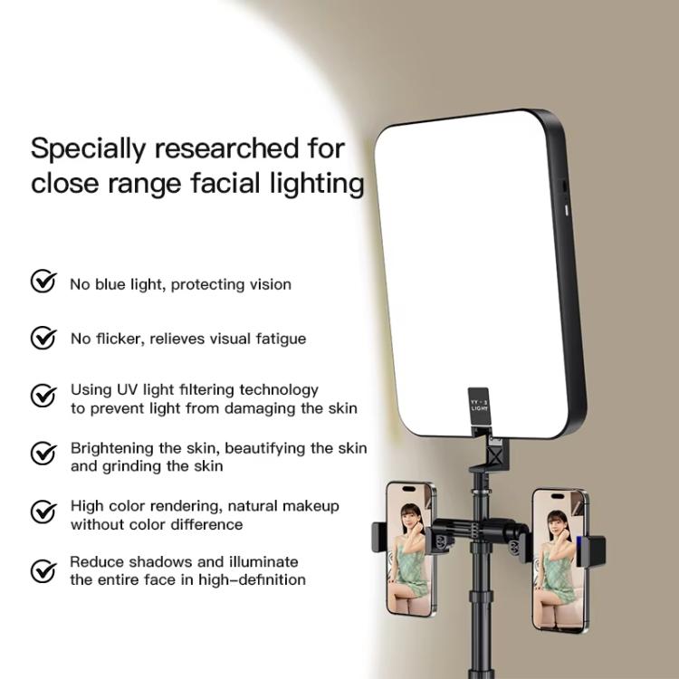 Luce selfie LED YY-3 da 14 pollici con treppiede pieghevole - immagine 4