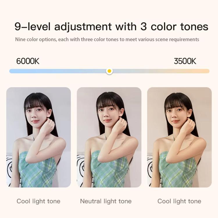 Luce selfie LED YY-3 da 14 pollici con treppiede pieghevole - immagine 9