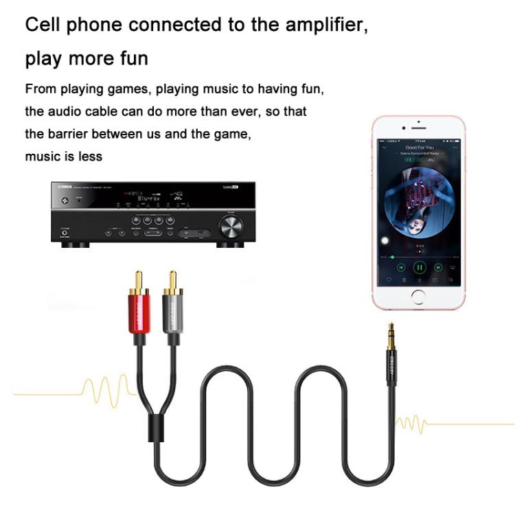 Cavo audio 3,5mm a 2 RCA con connettori placcati oro