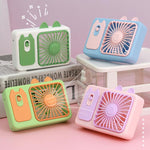 Ventilatore da scrivania USB ricaricabile a forma di gattino - immagine 6