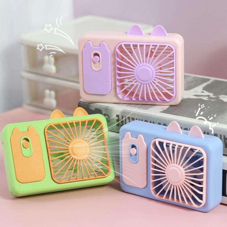 Ventilatore da scrivania USB ricaricabile a forma di gattino - immagine 7