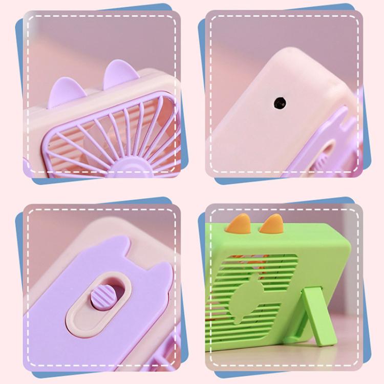 Ventilatore da scrivania USB ricaricabile a forma di gattino - immagine 11