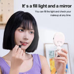 Luce selfie ricaricabile con specchio, clip e 3 temperature colore - immagine 4