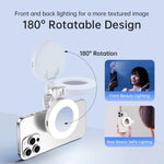 Luce selfie ricaricabile con specchio, clip e 3 temperature colore - immagine 5