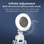 Luce selfie ricaricabile con specchio, clip e 3 temperature colore - immagine 6