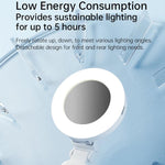 Luce selfie ricaricabile con specchio, clip e 3 temperature colore - immagine 10