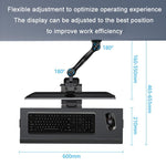 Supporto da parete per monitor 15-32" con vassoio 21x60cm