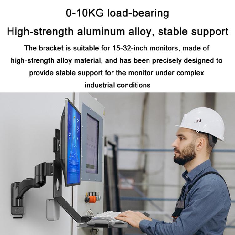 Supporto da parete per monitor 15-32" con vassoio 21x60cm