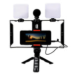 Kit video per smartphone AY-49X con luci LED e microfono