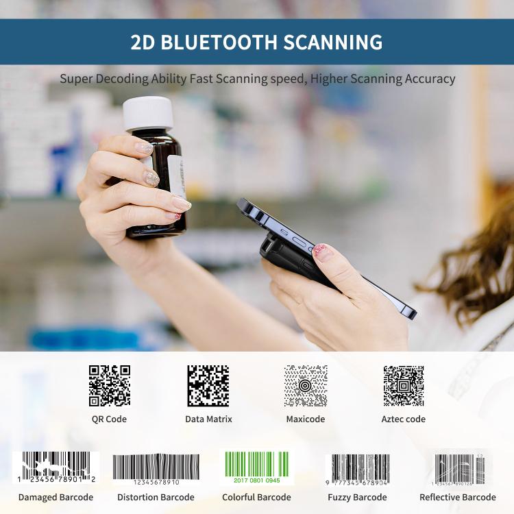 Scanner barcode Bluetooth E800 con clip per smartphone - immagine 8