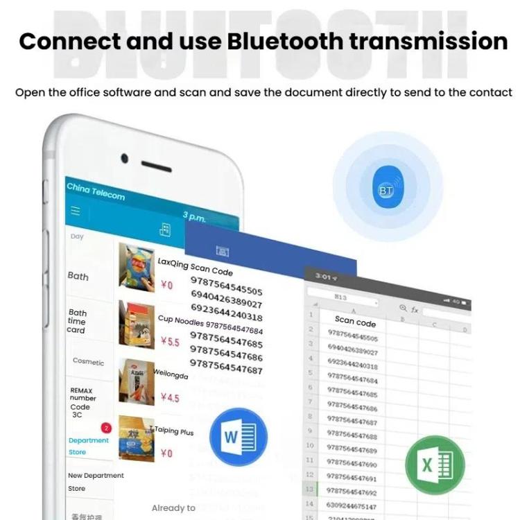 Scanner barcode Bluetooth E800 con clip per smartphone - immagine 10