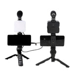 Kit streaming AY-49 con luce LED, treppiede e microfono per smartphone - immagine 2